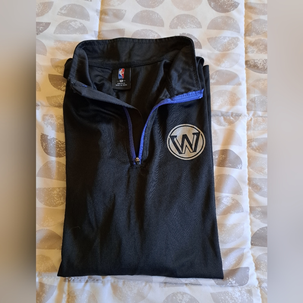 GSW drifit zip shirt Small